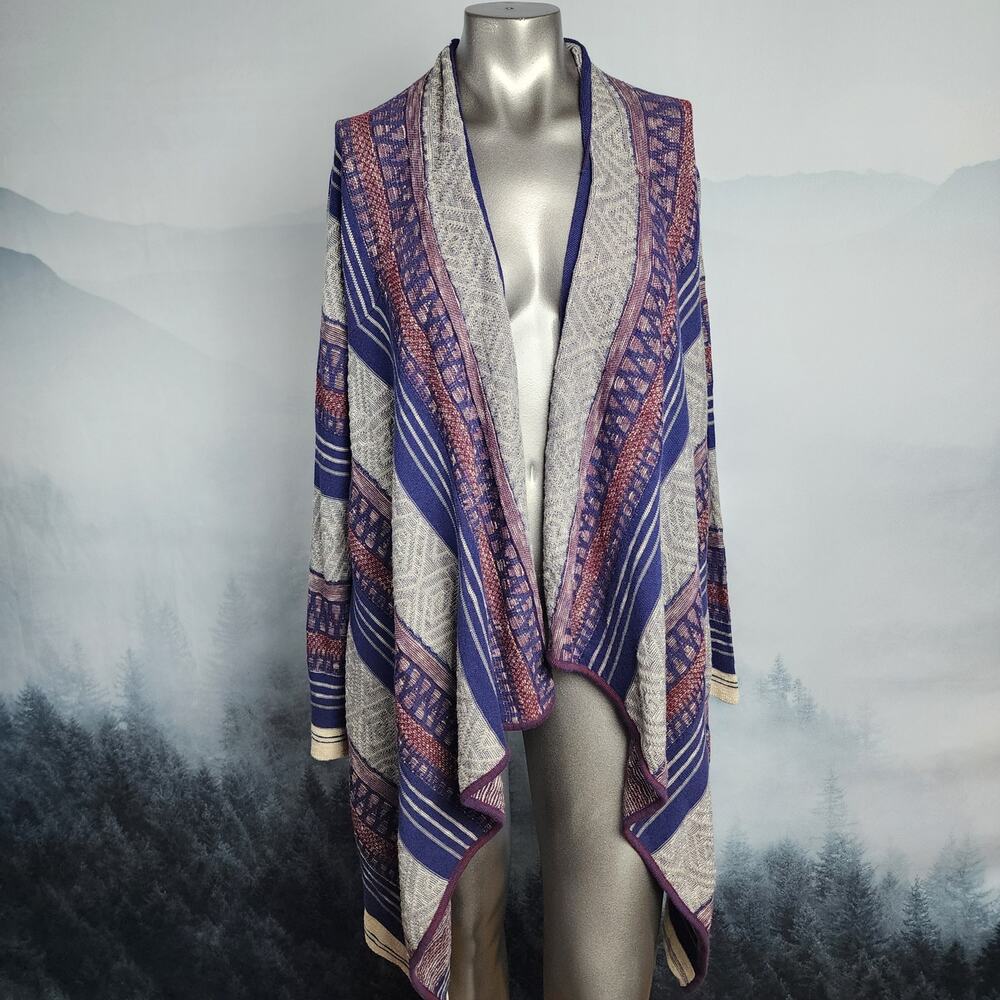 Le Moda Southwestern Aztec Print Multi-Color Cardigan | Women's Medium